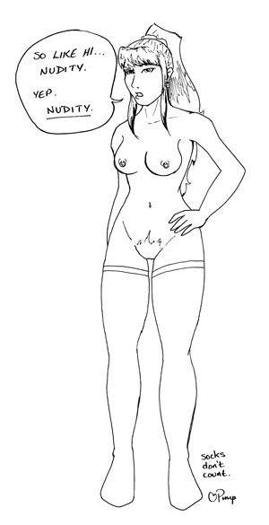 naked. Yep... naked.